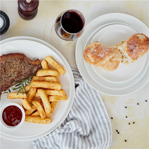 Basics Coupe Plate White 160mm Essentials Collection